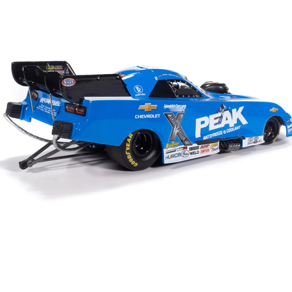 2025 Jack Beckman Peak Chevy Camaro Funny Car 1:24 Scale Diecast Model Car by Auto World