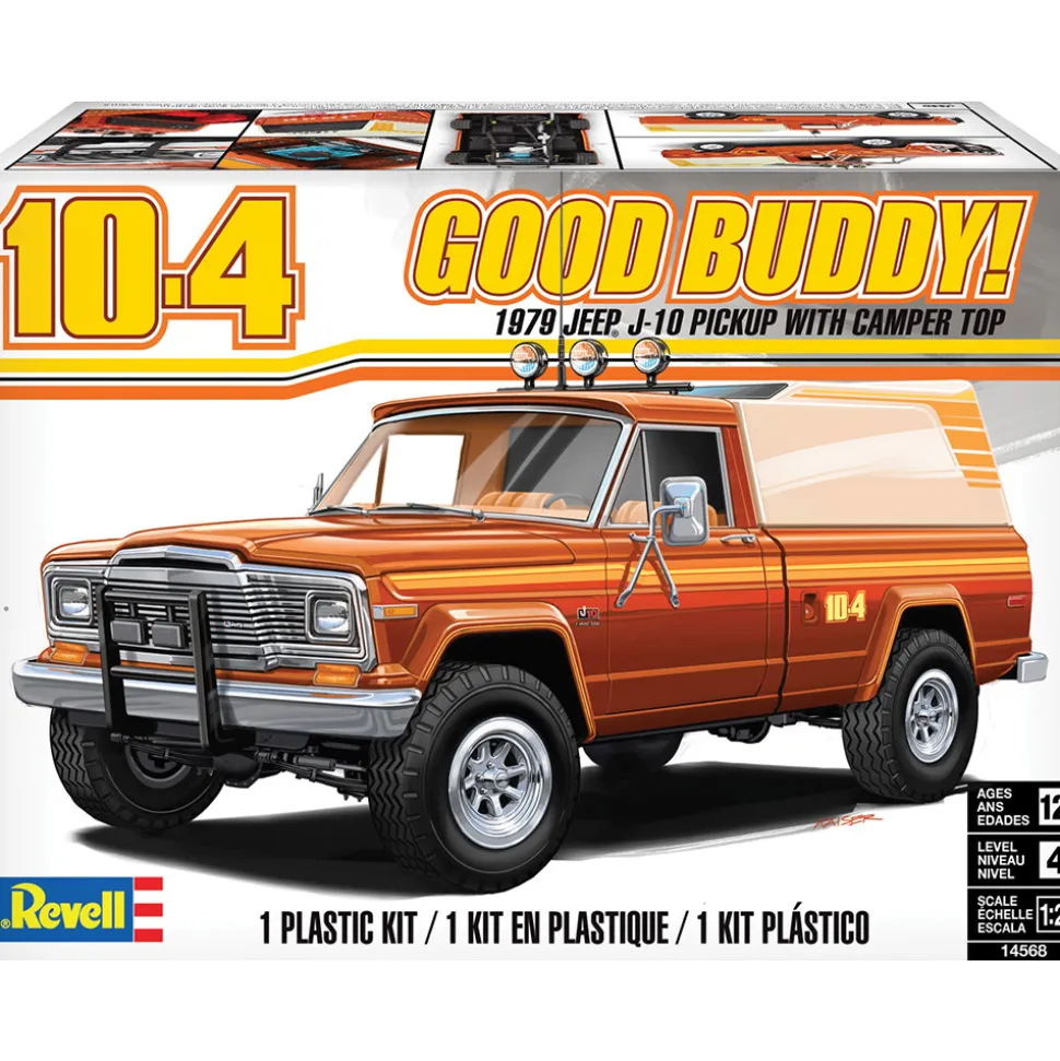 1979 Jeep J-10 Pickup with Camper Top - Plastic Model Kit 1:24 Scale Model Kit by Revell