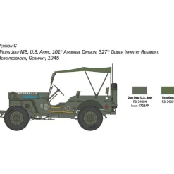Jeep Willys MB 80th DD-Anniversary 1/24 Kit 1:24 Scale Plastic Model Kit by Italeri