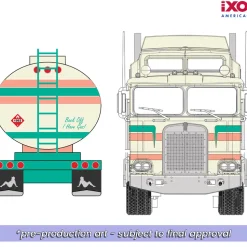 1976 K100 Aerodyne With Tanker - Peaches And Cream 1:64 Scale Diecast Model Truck by IXO Models