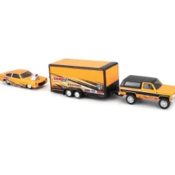 1979 K5 Blazer & 1971 Chevy Vega with Trailer 1:64 Scale by Maisto