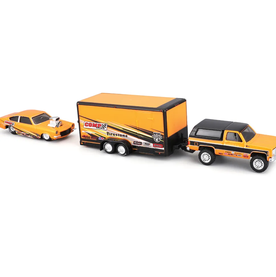 1979 K5 Blazer & 1971 Chevy Vega with Trailer 1:64 Scale by Maisto
