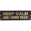 Keep Calm & Drink Beer Metal Sign IRON AND BLOSSOM (58067) by Iron and Blossom