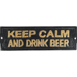 Keep Calm & Drink Beer Metal Sign IRON AND BLOSSOM (58067) by Iron and Blossom