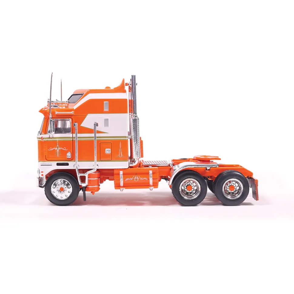 1976 Kenworth K100 Aerodyne - Orange 1:64 Scale Diecast Model Truck by IXO Models
