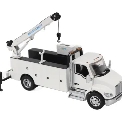 Kenworth T380 Auto-Crane Titan85-Body HC14-Crane Work Truck with Miller EnPak - White 1:50 Scale Diecast Model Truck by Diecast Masters