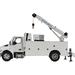 Kenworth T380 Auto-Crane Titan85-Body HC14-Crane Work Truck with Miller EnPak - White 1:50 Scale Diecast Model Truck by Diecast Masters