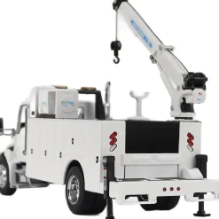 Kenworth T380 Auto-Crane Titan85-Body HC14-Crane Work Truck with Miller EnPak - White 1:50 Scale Diecast Model Truck by Diecast Masters