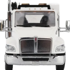 Kenworth T380 Auto-Crane Titan85-Body HC14-Crane Work Truck with Miller EnPak - White 1:50 Scale Diecast Model Truck by Diecast Masters