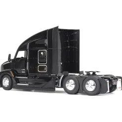 Kenworth T680 76in High Roof Sleeper Cab Tandem Tractor - Black 1:50 Scale Diecast Model Truck by Diecast Masters