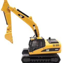 Kenworth T880s SBFS Sleeper Tandem Tractor, Lowboy Trailer & Caterpillar 320D L Hydraulic Excavator 1:87 Scale Diecast Construction by Diecast Masters