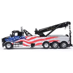 Kenworth T880 Wrecker - Black With American Flag 1:43 Scale by IXO Models