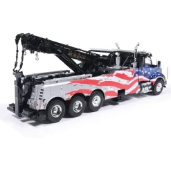 Kenworth T880 Wrecker - Black With American Flag 1:43 Scale by IXO Models