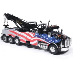 Kenworth T880 Wrecker - Black With American Flag 1:43 Scale by IXO Models