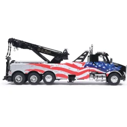 Kenworth T880 Wrecker - Black With American Flag 1:43 Scale by IXO Models