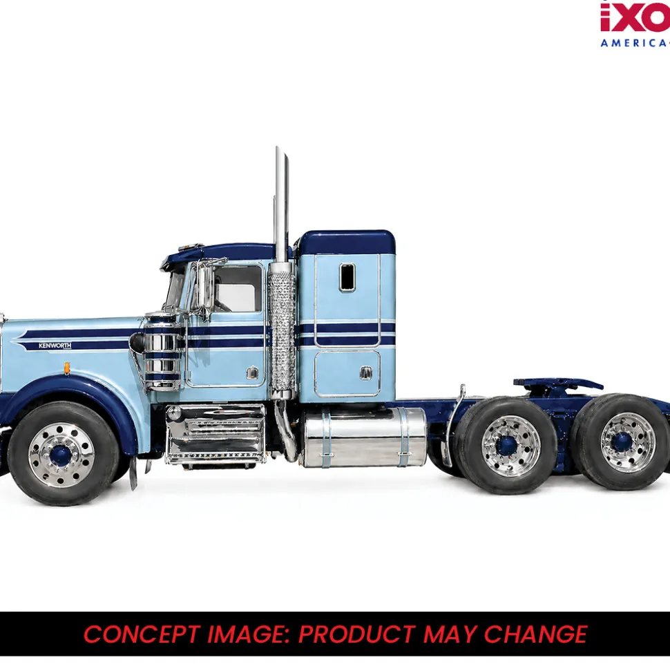 1976 Kenworth W900A - Blue and Blue 1:64 Scale Diecast Model Truck by IXO Models