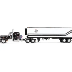 Kenworth W900A with 60" Flat Top Sleeper & 40' Vintage Reefer Trailer - Dick Simon Trucking 1:64 Scale Diecast Model Truck by Diecast Promotions