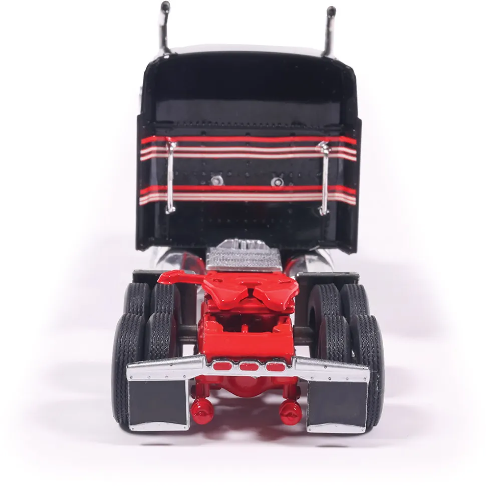 1990 Kenworth W900 - Black With Stripe 1:64 Scale Diecast Model Truck by IXO Models