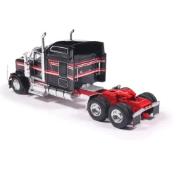 1990 Kenworth W900 - Black With Stripe 1:64 Scale Diecast Model Truck by IXO Models