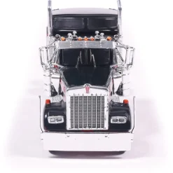 1990 Kenworth W900 - Black With Stripe 1:64 Scale Diecast Model Truck by IXO Models