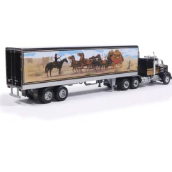 1976 Kenworth W900 - Black With Western Trailer 1:64 Scale Diecast Model Truck by IXO Models