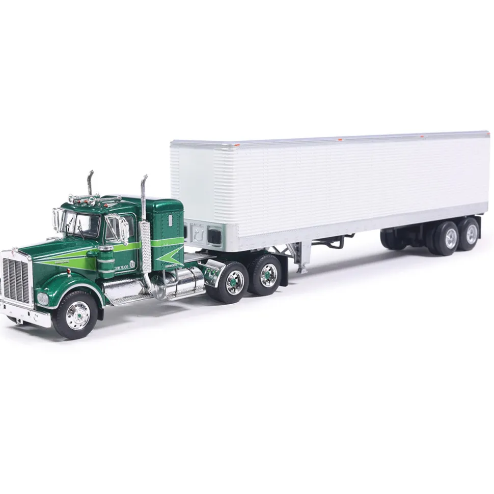 1974 Kenworth W-925 - Green With White Trailer 1:64 Scale Diecast Model Truck by IXO Models
