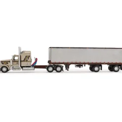 Kenworth W900L Aerodyne Sleeper & Vintage Trailer - Red's Favorites 1:64 Scale Diecast Model Truck by Diecast Promotions