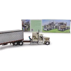 Kenworth W900L Aerodyne Sleeper & Vintage Trailer - Red's Favorites 1:64 Scale Diecast Model Truck by Diecast Promotions