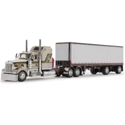 Kenworth W900L Aerodyne Sleeper & Vintage Trailer - Red's Favorites 1:64 Scale Diecast Model Truck by Diecast Promotions