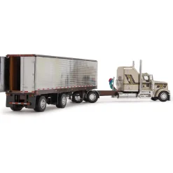 Kenworth W900L Aerodyne Sleeper & Vintage Trailer - Red's Favorites 1:64 Scale Diecast Model Truck by Diecast Promotions