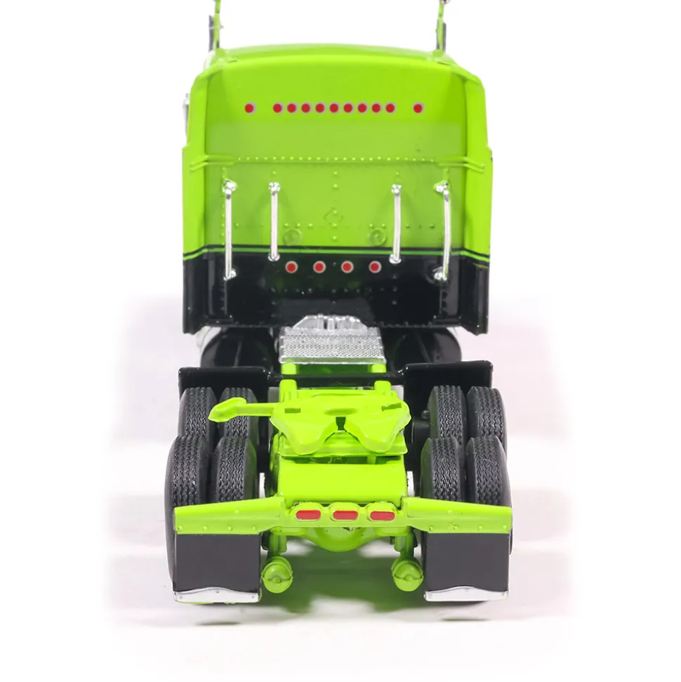 1990 Kenworth W900 with Refer Van - Neon Green and Black 1:64 Scale Diecast Model Truck by IXO Models