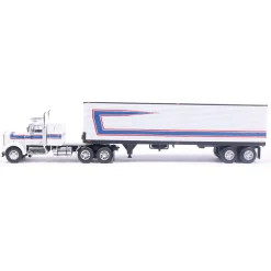 1976 Kenworth W900 With Vintage Trailer - Red, White, B 1:64 Scale Diecast Model Truck by IXO Models