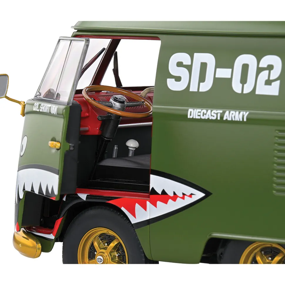 1950 Kool Kombi & Trailer - Green 1:18 Scale Diecast Model Car by Solido
