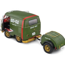 1950 Kool Kombi & Trailer - Green 1:18 Scale Diecast Model Car by Solido
