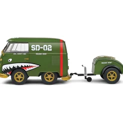 1950 Kool Kombi & Trailer - Green 1:18 Scale Diecast Model Car by Solido
