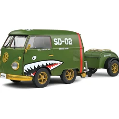 1950 Kool Kombi & Trailer - Green 1:18 Scale Diecast Model Car by Solido
