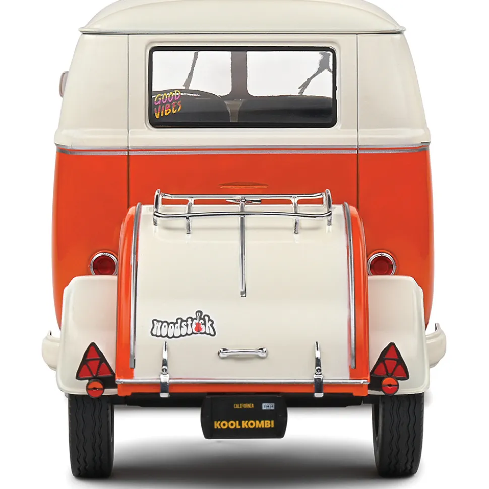 1950 Kool Kombi & Trailer - Orange 1:18 Scale Diecast Model Car by Solido