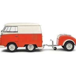 1950 Kool Kombi & Trailer - Orange 1:18 Scale Diecast Model Car by Solido