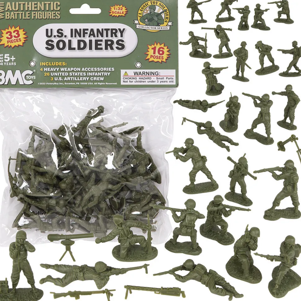 Korean War U.S. Winter 16 Piece Plastic Figure Set BMC TOYS (67121) Plastic by BMC Toys