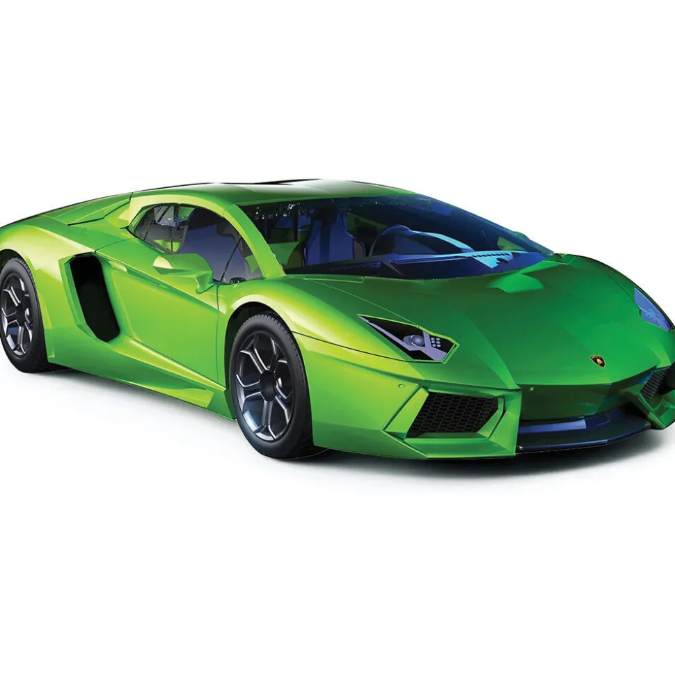 Lamborghini Aventador - Green - Quickbuild 33 Parts Plastic Model Kit by Airfix