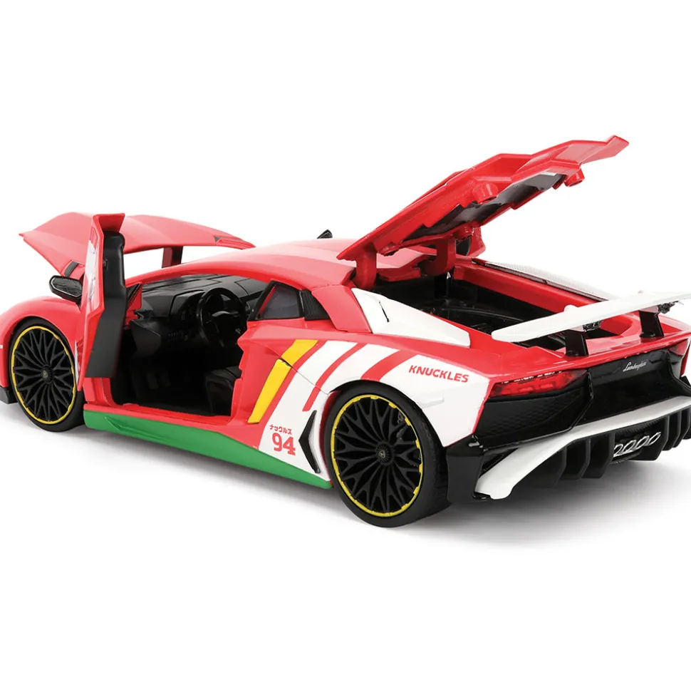 Lamborghini Aventador W/Knuckles Diecast Figure 1:24 Scale Diecast Model Car by Jada Toys
