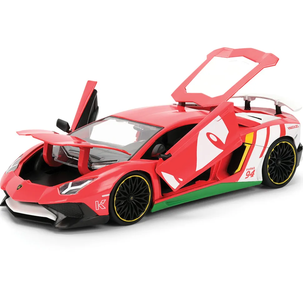 Lamborghini Aventador W/Knuckles Diecast Figure 1:24 Scale Diecast Model Car by Jada Toys
