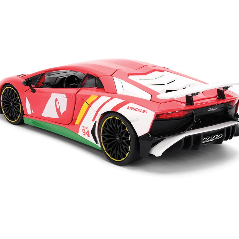 Lamborghini Aventador W/Knuckles Diecast Figure 1:24 Scale Diecast Model Car by Jada Toys