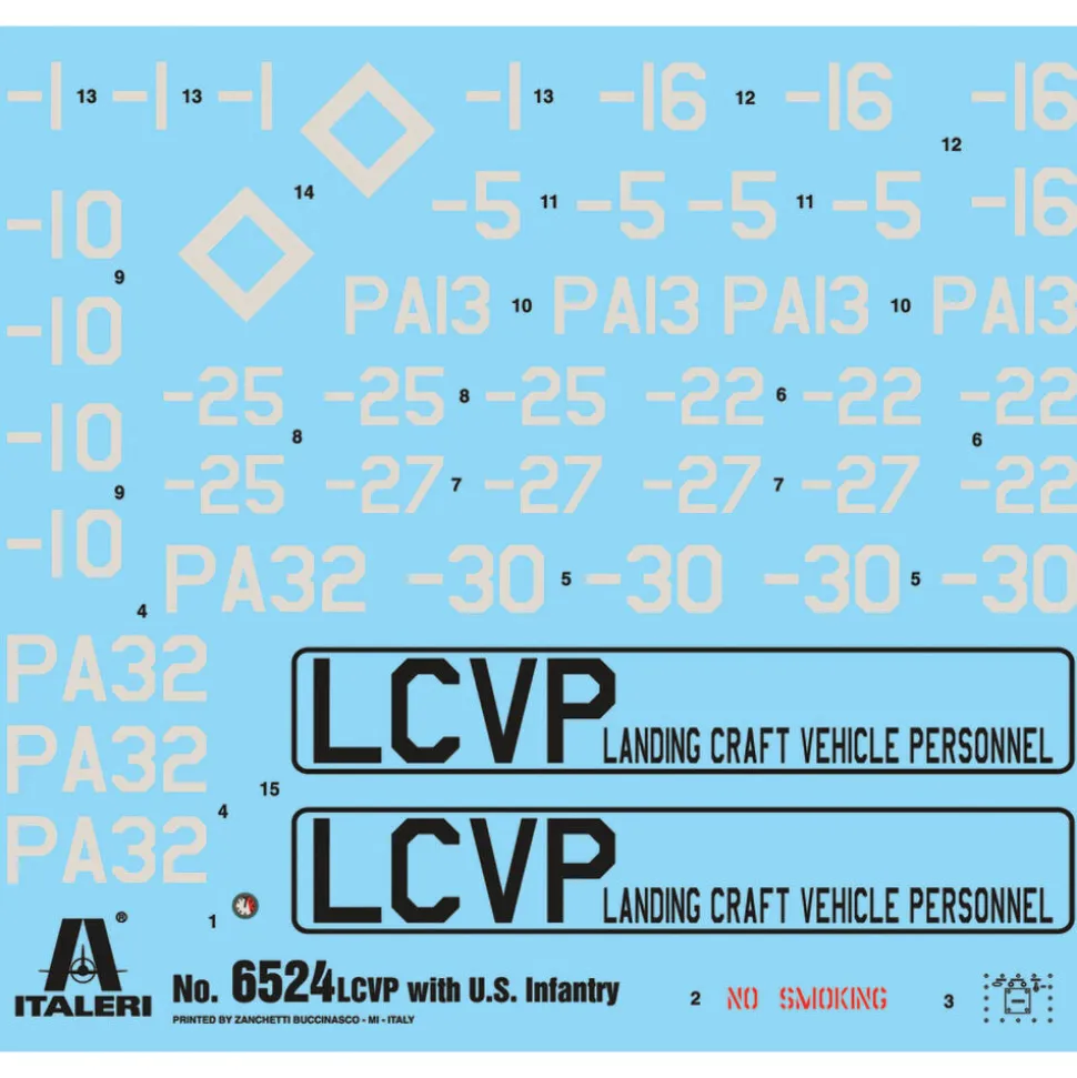 LCVP With US Infantry 1/35 Kit 1:35 Scale Plastic Model Kit by Italeri