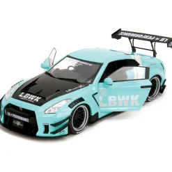2020 Liberty Walk Nissan GT-R (R35) Type 2 - Teal 1:18 Scale Diecast Model Car by Pink Slips