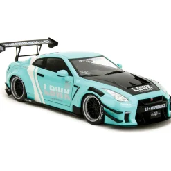 2020 Liberty Walk Nissan GT-R (R35) Type 2 - Teal 1:18 Scale Diecast Model Car by Pink Slips