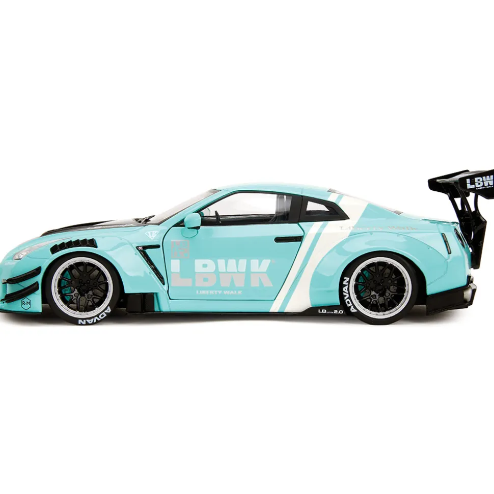 2020 Liberty Walk Nissan GT-R (R35) Type 2 - Teal 1:18 Scale Diecast Model Car by Pink Slips