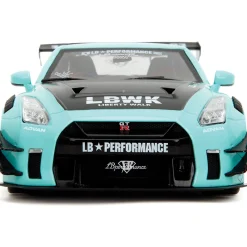 2020 Liberty Walk Nissan GT-R (R35) Type 2 - Teal 1:18 Scale Diecast Model Car by Pink Slips