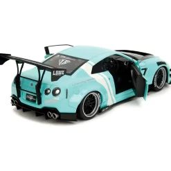 2020 Liberty Walk Nissan GT-R (R35) Type 2 - Teal 1:18 Scale Diecast Model Car by Pink Slips