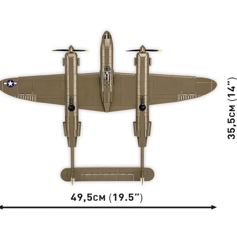 Lockheed P-38 Lightning (H) Fighter Building Brick Set 1:32 Scale by Cobi Toys